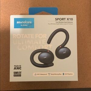 Anker Soundcore Sport X10 Wireless Earbuds - Black New never used